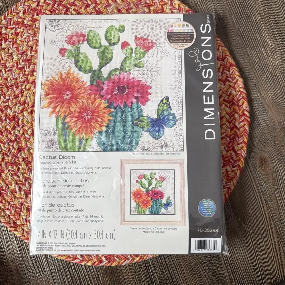 Dimensions Cactus flowers Bloom Counted Cross Stitch Kit 12